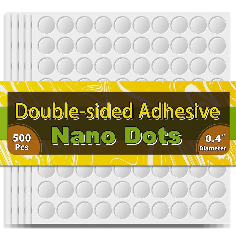 Piteno ® 500Pcs Double Sided Adhesive Dots, 0.4" Clear Removable Adhesive Mounting Putty, Waterproof No Trace Dots Adhesive Putty for Poster Picture Festival Decoration Museum (10mm) - Image 1